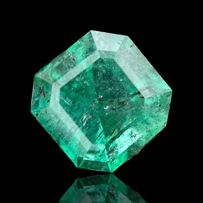 #ad Emerald A 2.00crt Perfect Asscher Cut Vivid Green Transparent Natural Emerald $297.00
