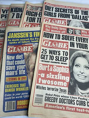 #ad Lot Of 6 Midnight Globe Tabloid 1980 $19.99
