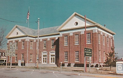 #ad *Illinois Postcard quot;County Court House Buildingquot; Perry County Pinckneville $5.42