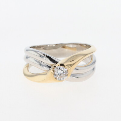 #ad diamond design ring Platinum YG YellowGold Ring Ring Pt900 18K diamond Women $580.00