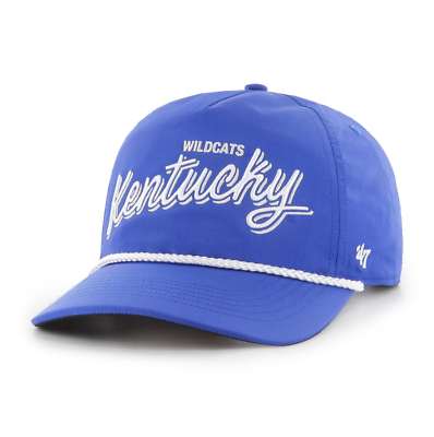 #ad Kentucky Wildcats NCAA #x27;47 Blue Script Rope Hitch Adjustable Snapback Hat $38.00