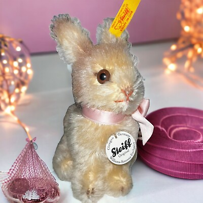 #ad Steiff 681790 Bunny Rabbit Hase 9 Blonde Mohair Williams Sonoma Exclusive NOS $79.99