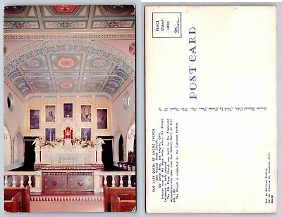 #ad Vintage Postcard OUR LADY QUEEN OF ANGELS CHURCH Old Mission Plaza Church $9.85