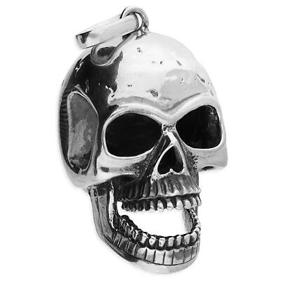 #ad Brand New Superb Sterling Silver 3D Skull Pendant 14 Grams GBP 39.99