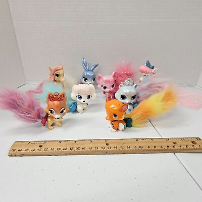 #ad Disney Princess PALACE PETS Lot of 8 Horses Fox Cat Dog Bunny Rabbit Fur Tail $9.97
