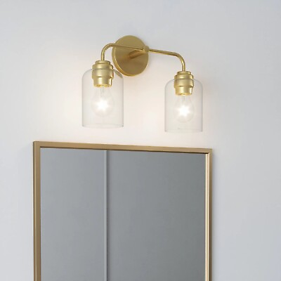 #ad Kiara Gold 2 Light Dimmable Bath Vanity Light $70.00