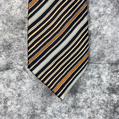 #ad Stefano Ricci Men Neck Tie Gray Black Diagonal Stripe Silk Made Italy 61 x 3 3 4 $64.95