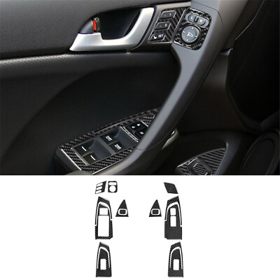 #ad 13X Carbon Fiber Interior Door Control Kit Cover Trim For Acura TSX 2009 2014 $41.39