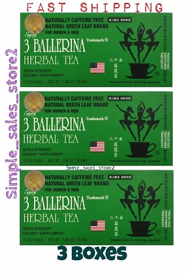 #ad 3 Boxes 3 Ballerina Extra Strength Herbal Dieter#x27;s Tea 18 Bags $15.79