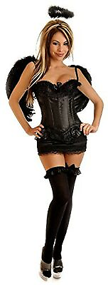 #ad Daisy corsets Women#x27;s 4 Pc Sexy Dark Angel Costume Black 5X $32.37