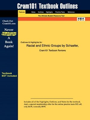 #ad OUTLINES amp; HIGHLIGHTS FOR RACIAL AND ETHNIC GROUPS BY By Cram101 Textbook VG $49.49