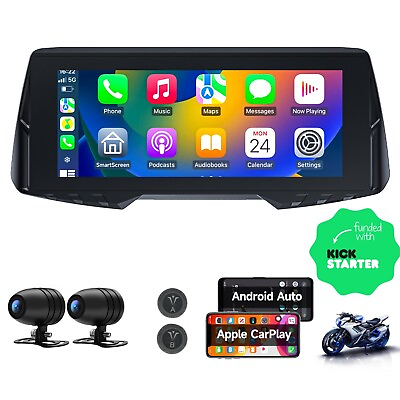 #ad CL876 6.86Inch Motorcycle Navigator Wireless CarPlay Android Auto Waterproof US $399.99