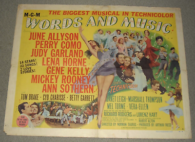 #ad Words and Music 1949 Original 1 2sh Movie Poster $211.99