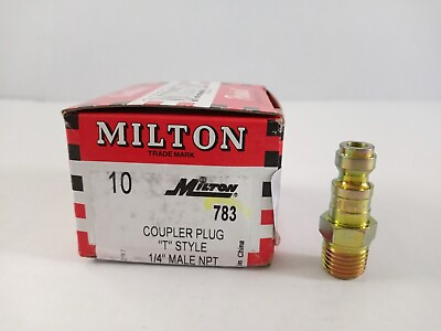 #ad Milton 783 1 4 MNPT T Style Plug Box of 10 $25.00