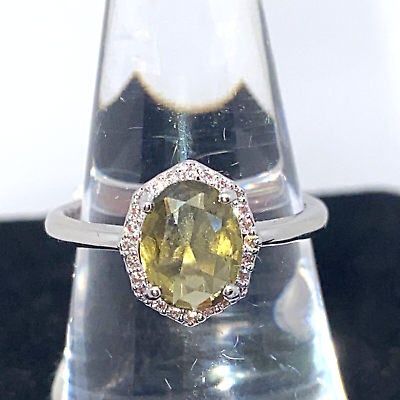 #ad Bomb Party Yellow Rhodium Plated Ring Size 8 No Bag $11.96
