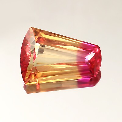 #ad 26Ct Natural Flawless Ceylon Bi Color Sapphire Fancy Cut Loose Gemstone 23x16MM $176.88