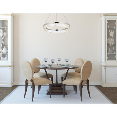 #ad Chandelier Modern Foyer Living Dining Room Bathroom Chrome Light Fixture 22quot; $411.60