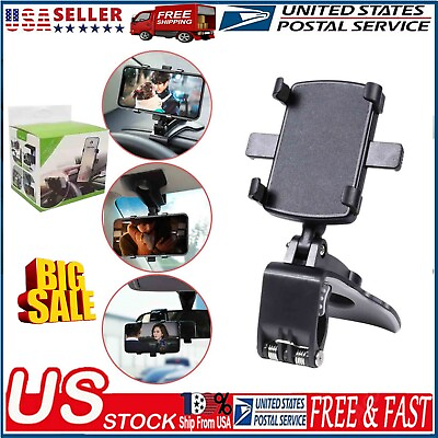 #ad USA 360° Rotatable Retractable Multifunctional Car Dashboard Mobile Phone Holder $8.95