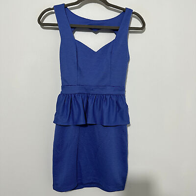 #ad Topshop Purple Bodycon Dress Size 8 Short Mini Polyester Blueish GBP 15.00