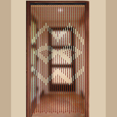 #ad 90x175cm Wooden Bead Door Curtain Balcony Bedroom Bathroom Kitchen Door Divider $24.70