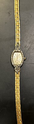 #ad Vintage Woman#x27;s Croton Quartz Watch Diamond Bezel Case $149.00