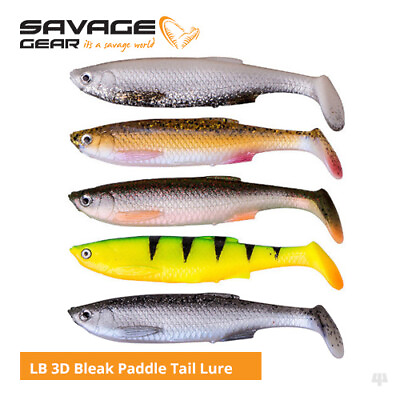 #ad Savage Gear LB 3D Bleak Paddle Tail Lures Pike Perch Wrasse Fishing Tackle GBP 6.99