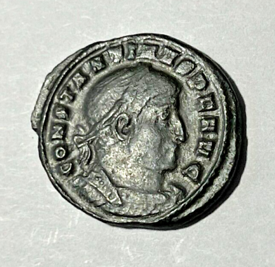 #ad Rare Ancient Coin Roman Empire Constantine I. 312 313 AD. AE Sol with Globe Whip $44.99