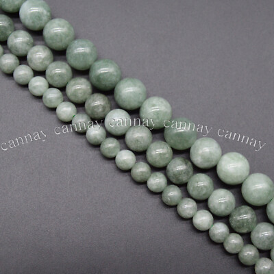 #ad 6 14mm Natural A Green Emerald Jade Gemstone Round Loose Beads 15#x27;#x27; Strand $4.50