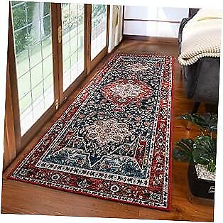 #ad Area Rug 2x6 Washable Hallway Runner Rug Non Slip Entryway 2#x27;x6#x27; Red Blue $31.97