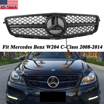 #ad Grill For Mercedes Benz W204 C250 C300 C350 2008 14 Grille AMG Style w LED Star $72.94