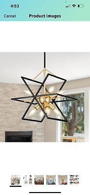 #ad Modern Black And Gold Chandelier $90.00