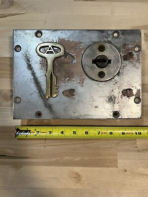 #ad Vintage Brass Folger Adam Prison Jail Lock And Key Willo Products $270.00