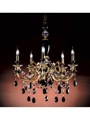 #ad Chandelier Classic Brass Swarovski Crystal And Ceramics $4023.30