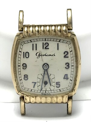 #ad VINTAGE Garland AVIA 17 JEWELS Men Women Gold Filled Deco Wrist Watch AS IS $59.99