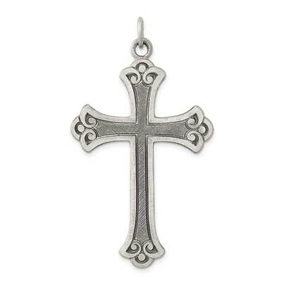 #ad Sterling Silver Antiqued Cross Pendant 1.3 x 2 in $119.28