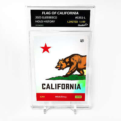 #ad FLAG OF CALIFORNIA Card 2023 GleeBeeCo Holo History #5351 L 49 Made $69.00