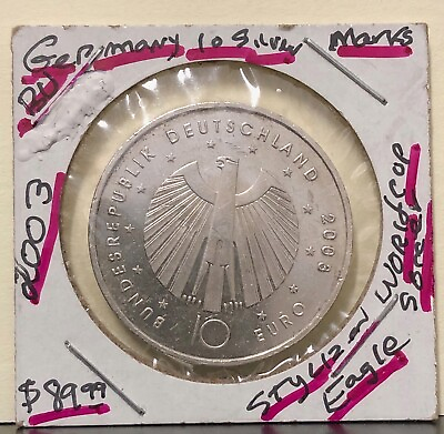 #ad Germany 2006 World Cup 10 Euro EXQUISITE BU Silver Coin Proof Collector#x27;s Coin $39.99