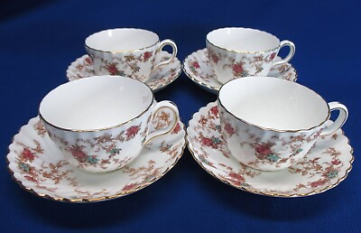 #ad 4 CUP amp; SAUCER SETS IN MINTONS ANCESTRAL PATTERN $39.99