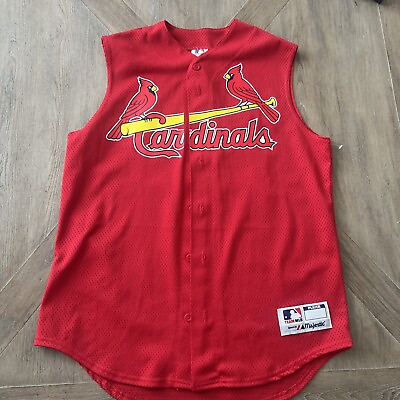 #ad Majestic St. Louis Cardinals MLB Jersey Style USA Size Medium #23 Brown $25.00
