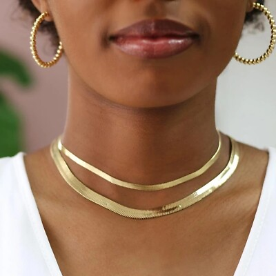 #ad Clavicle Necklace Stainless Steel Collar Necklace Fashion Festival Gift Choker $3.89