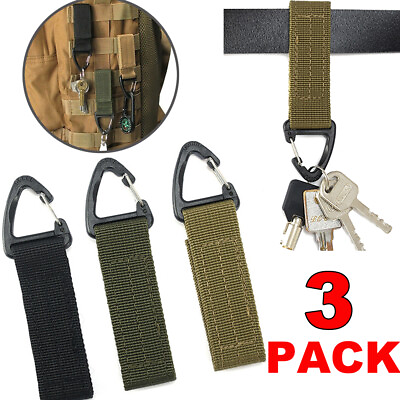 #ad 3 PACKTactical Gear Clip Key Ring Holder Belt for EDC Molle Webbing Backpack $9.99