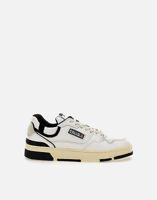 #ad AUTRY Mm04 Black And White Cowhide Sneakers 100% Original $213.00