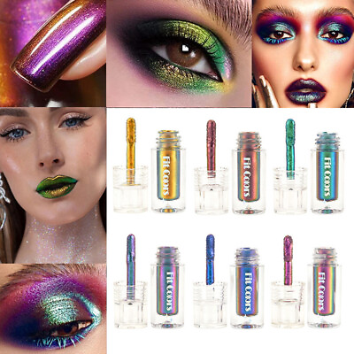 #ad Glitter Eye Shadow Liquid Chameleon Eyeshadow Aurora Eyeliner Eye Makeup Shimmer $3.13