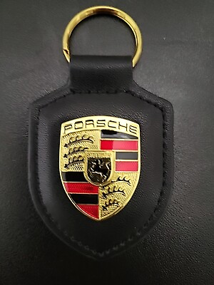 #ad Porsche Crest Key Ring Black $13.99