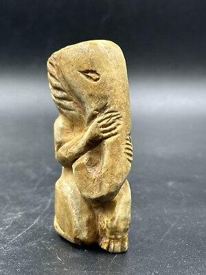 #ad Rare Ancient Near Eastern Elephant Head And Human Body Unique carved figure $212.50