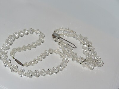 #ad 925 Sterling Silver Necklace Bracelet Jewelry Crystal Vintage 988V $17.99