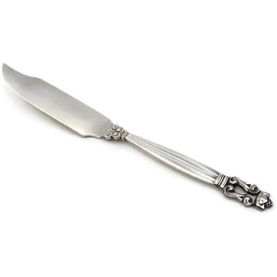 #ad Georg Jensen Denmark Sterling Silver ACORN Individual Solid Fish Knife 8 1 8quot; $152.99