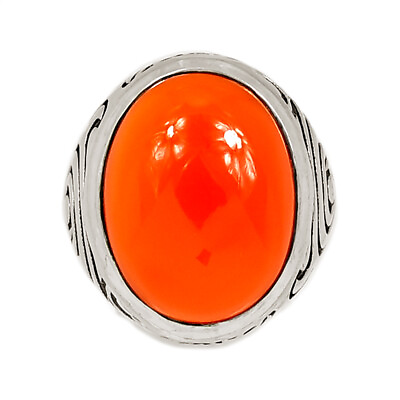 #ad Men#x27;s Ring Carnelian 925 Sterling Silver Ring Jewelry s.8 CR26349 $25.99