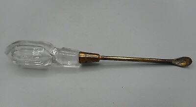 #ad Antique Georgian Cayenne Pepper Spoon Scoop with Cut Glass Handle GBP 32.00