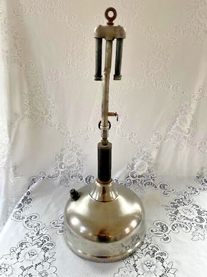 #ad Vintage Coleman Quick Lite Table Lamp No Shade Holder Parts or Restoration $50.00